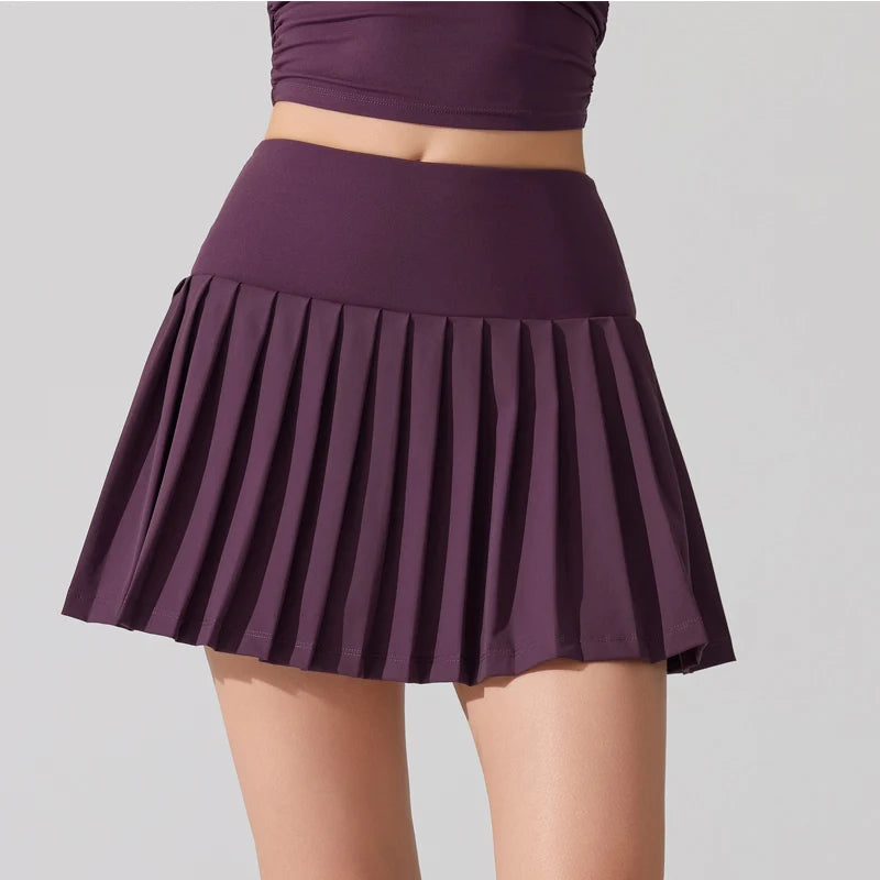 VITALINOVO Pleated Tennis Skirt for Women with Pocket Shorts Women's High Waisted Lightweight Athletic Golf Skorts Skirts Flowy - Buy online at  Vibe In Cart.