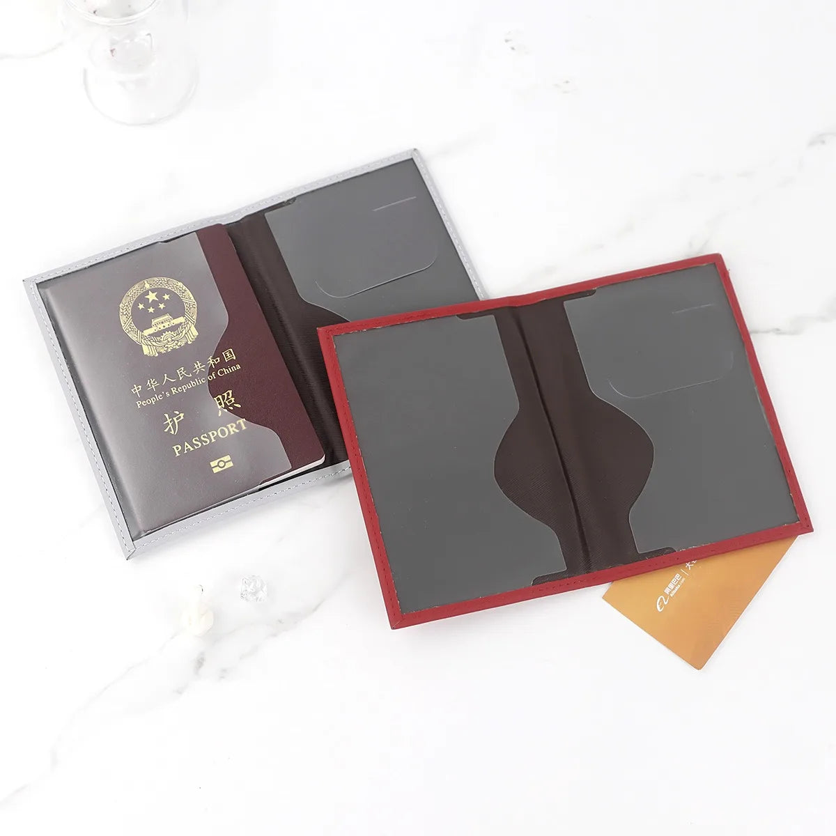 Passport Cover with World Map Design in PU, 14.5 x 10 cm