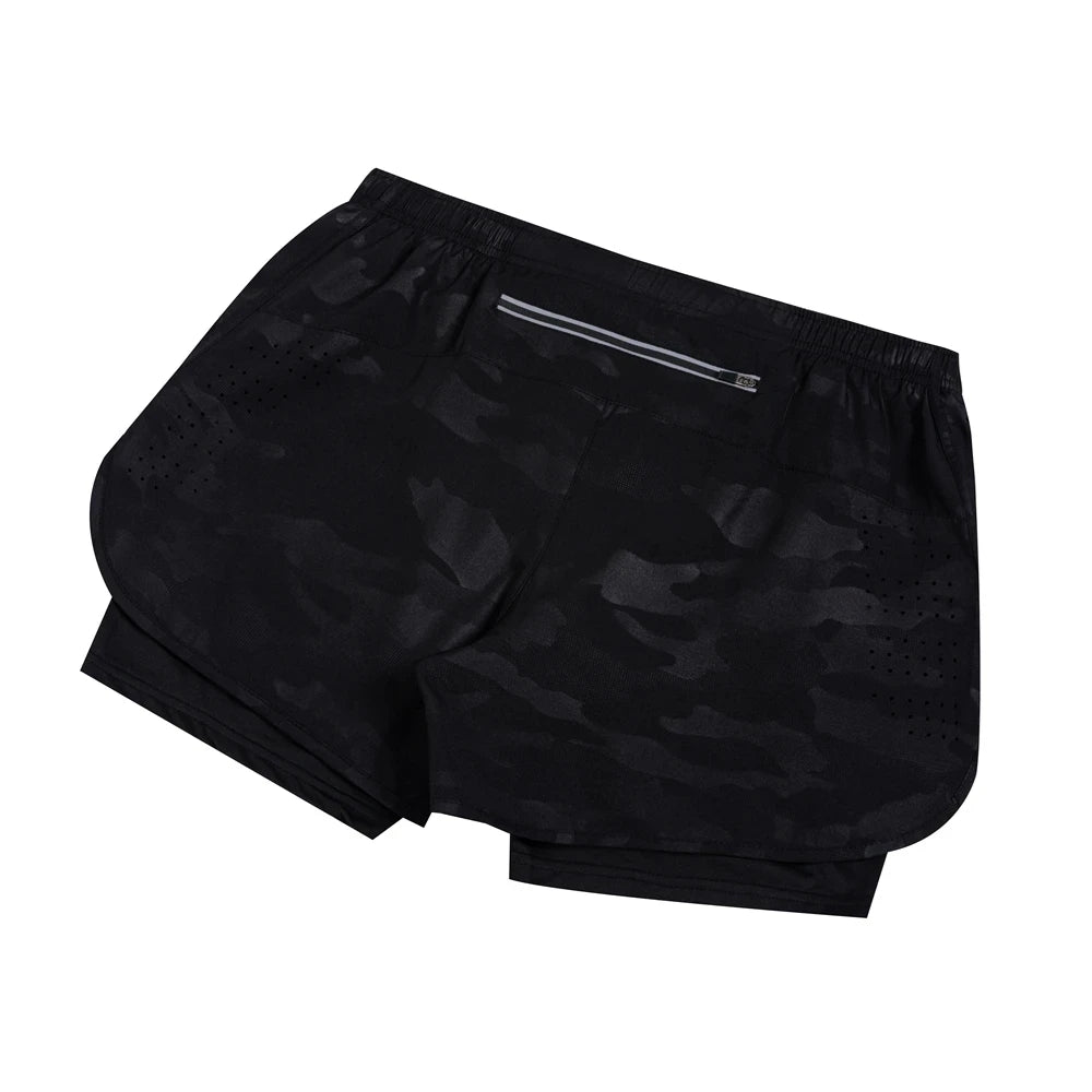 Summer men's reflective running shorts Fitness quick drying double-layer shorts Men's exercise training bodybuilding shorts - Buy online at  Vibe In Cart.