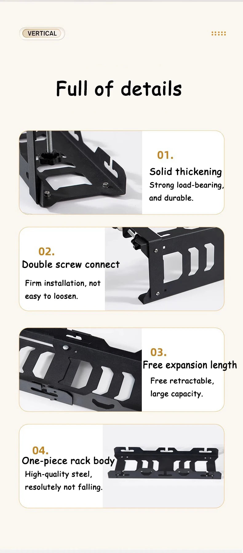 Telescopic Under Desk Metal Cable Management Tray for Home Office