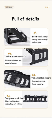 Telescopic Under Desk Metal Cable Management Tray for Home Office