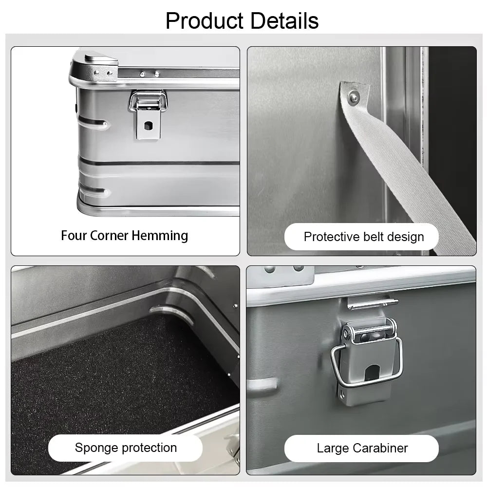 30-80L Outdoor Storage Box Camping Picnic Travel Aluminum Alloy Large Capacity Box Accessories Storage Bag Hiking Accessories - Buy online at  Vibe In Cart.