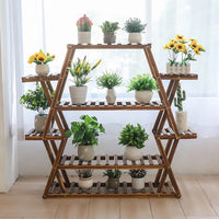 Extra Large Multi Tier Wood Flower Rack Plant Stand Bonsai Shelf Indoor Outdoor - Buy online at  Vibe In Cart.