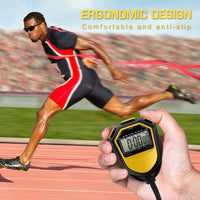 Waterproof Stopwatch Digital Handheld LCD Timer Chronograph Sports Counter with Strap for Swimming Running Football Training - Buy online at  Vibe In Cart.
