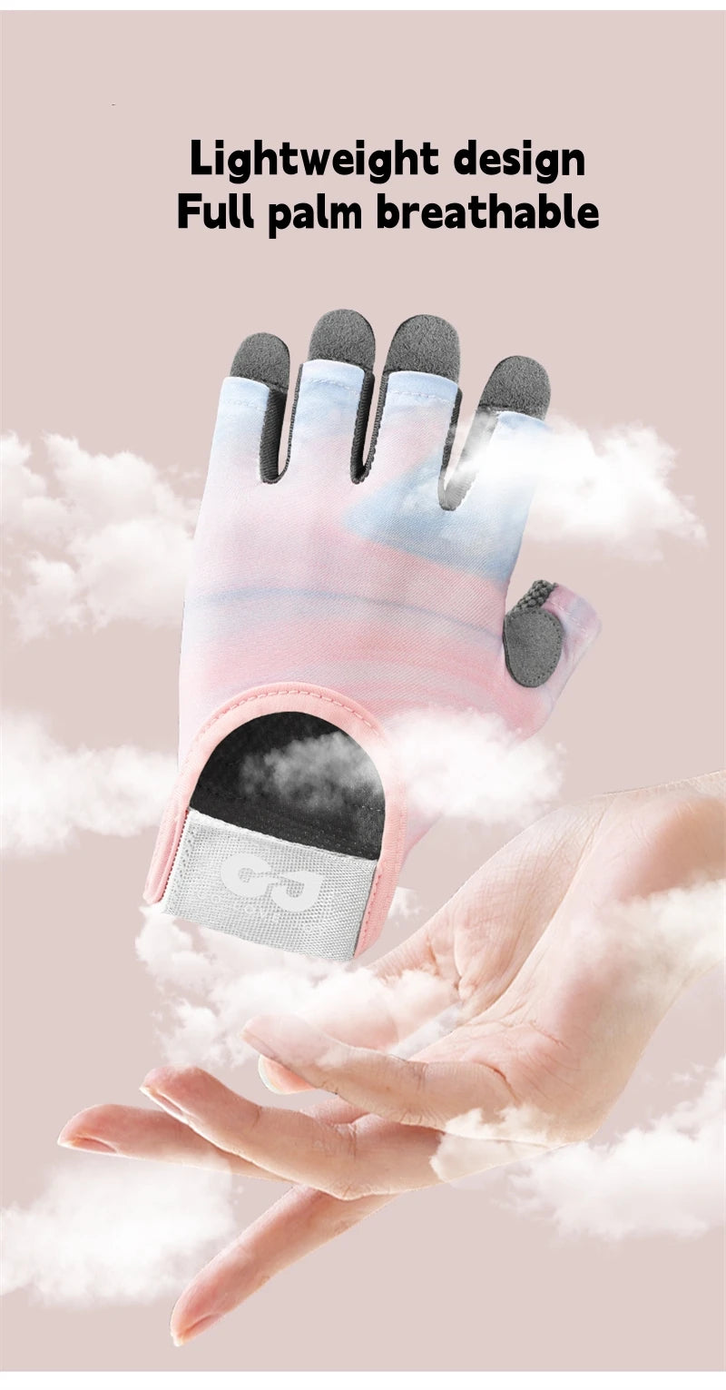 RNABAU Women Cycling Bicycle Gloves Half Finger Gym Gloves Men Mitten Breathable Anti-slip Glove Fitness Sport Training Gloves - Buy online at  Vibe In Cart.