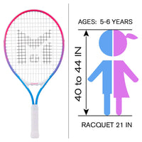 INSUM Kids Tennis Racket 17/19/21/23/25 Inches with Cover Bag Lightweight Aluminium Alloy Racquet for Children - Buy online at  Vibe In Cart.