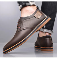 Men's Casual Business Leather Shoes Men Fashion Lace-up Derby Shoe Mens Light Comfortable Outdoor Driving Flats - Buy online at  Vibe In Cart.