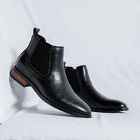 Genuine Leather Classic Men High Top Chelsea Ankle Boots High Quality Mens Casual Dress Business Shoes Comfy OutdoorBasic Boots - Buy online at  Vibe In Cart.