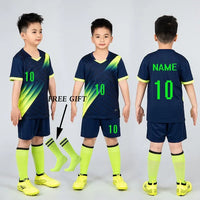 Boys Football Jersey tracksuit Child Soccer Sports Uniforms Kids Play Ball Sportswear Kits vest children's football suit Socks 1 - Buy online at  Vibe In Cart.