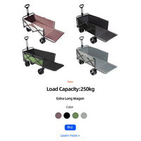 Collapsible Folding Utility Beach Wagon Cart Heavy Duty Large Capacity Fold Wagon Outdoor Trolley Portable Camping Cart Table - Buy online at  Vibe In Cart.