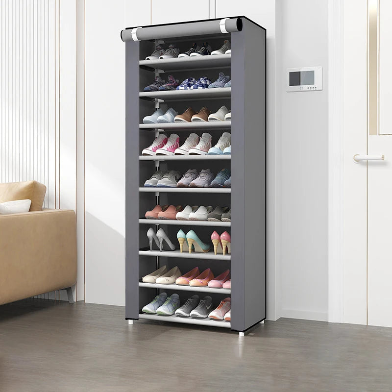 6-10 Tier Multi-Layer Shoe Cabinet with Dust-Proof Rolling Shutter Door, Easy to Assemble, Space-Saving Home Storage Cabinet, Suitable for Entryways, Hallways, Bedrooms, Living Rooms, Homes, Dormitories, Etc./Modern Decorativ - Buy online at  Vibe In Cart.