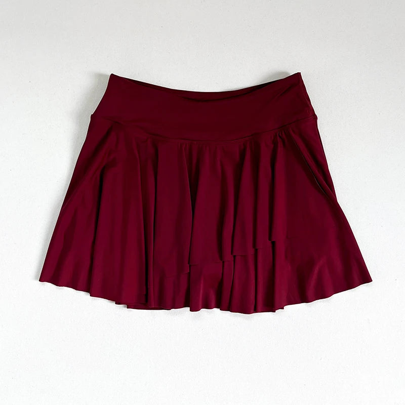 Yoga exercise lightweight, quick-drying and refreshing 2-in-1 high-waisted pleated yoga exercise fitness skirt, golf tennis skir - Buy online at  Vibe In Cart.