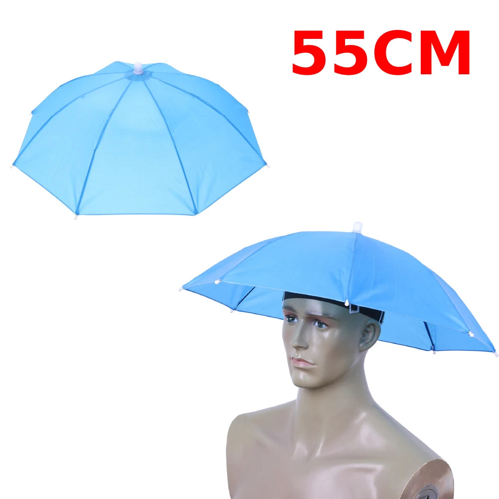 Portable Polyester Umbrella Hat for Fishing Anti-Rain Anti-Sun