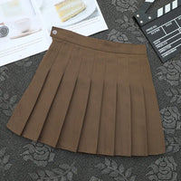 Pleated Skirt For Women 2023 Summer Grey Plaid  A-Line High Waist Mini Faldas Korean Style College Style Girl Black Short Skirts - Buy online at  Vibe In Cart.