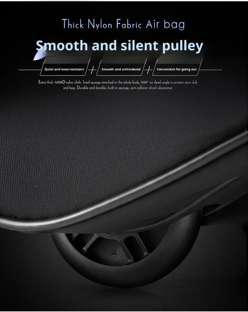 Foldable Polyester Golf Bag with Pulley and Single Layer