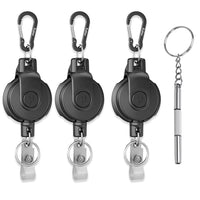 Retractable Key‌ Chain for man Reel‌ Badge Holders Retractabl Carabiner Quick Release Spring Clip outdoor camping equipment - Buy online at  Vibe In Cart.
