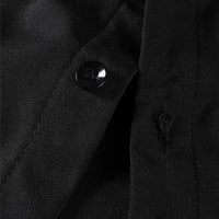 Men's Short Sleeved Solid Color Polyester Casual Shirt