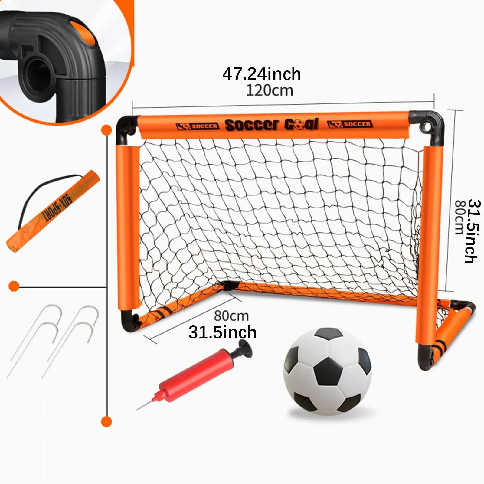 Kids Soccer Goal with Ground Nails with Ball Folded Football Goal Kids Toy Football Gate for Park Games Backyard Garden Children - Buy online at  Vibe In Cart.