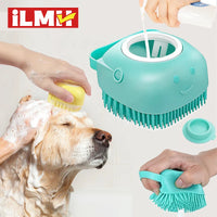 Dog Bathing Brush Pet Massage Brush Shampoo Dispenser Soft Silicone Brush Rubber Bristle for Dogs and Cats Shower Grooming Tool - Buy online at  Vibe In Cart.