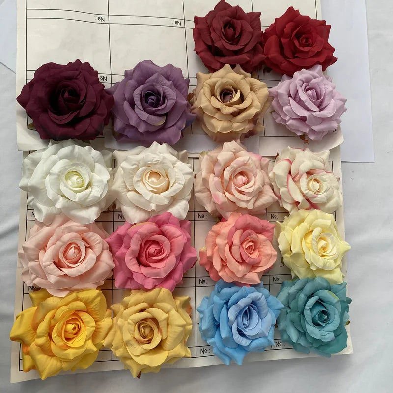 11cm Large Rose Head Imitation Flower Home Garden Potted Wedding Artificial Flower Wall Background Decorative Cloth Flower - Buy online at  Vibe In Cart.