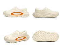 Men's Plush Lined Outdoor Platform Slippers with Low Heel