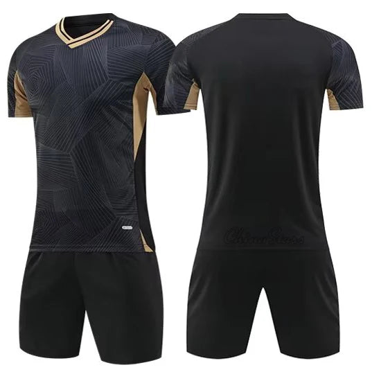 Unisex Short Sleeve Quick Dry Polyester Soccer Jersey Set