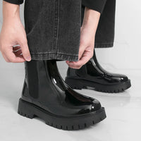 Men Chelsea Boots PU Thick Soled Round Toe Classic Comfortable Men High Top Boots - Buy online at  Vibe In Cart.