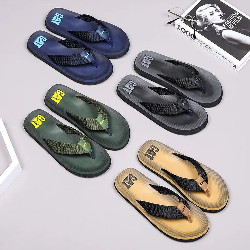 Men's GAT Flip-Flops Wide Strap Non-Pinch Retro Outdoor Anti-Slip Breathable British Style Sandals Beach Shoes - Buy online at  Vibe In Cart.