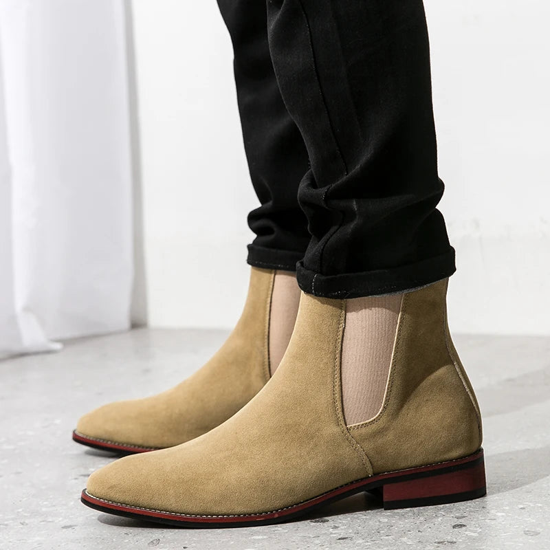 Classic Chelsea Boots Men Trend Ankle Boots Men Fashion Social Party Boots Men High Top Casual Business Shoes For Men - Buy online at  Vibe In Cart.