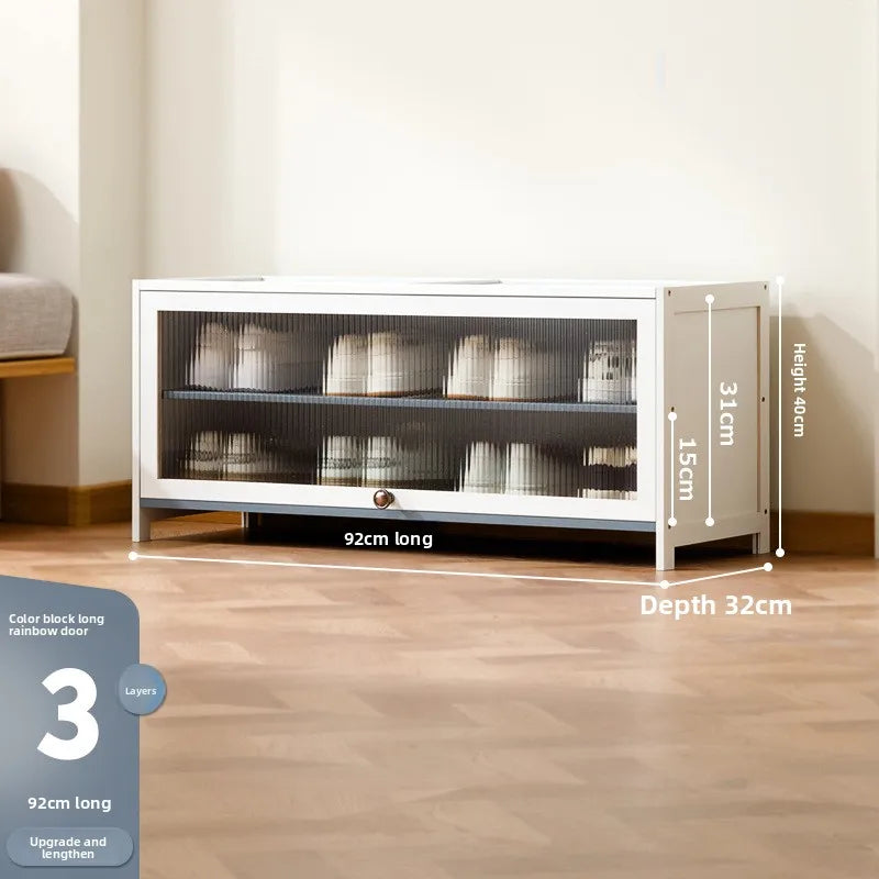 Multi-Layer Shoe Cabinet with Dustproof Large-Capacity Design