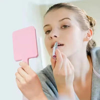 Handheld Makeup Mirror Square Makeup Vanity Mirror With Handle Hand Mirror SPA Salon Compact Mirrors - Buy online at  Vibe In Cart.