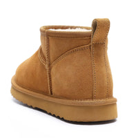 Women's Fluffy Suede Ankle Snow Boots with Thick Sole