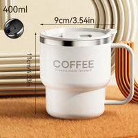 400ML Double Layer Coffee Mug 304 Stainless Steel Sealed Drinking Cup For Cold And Hot Water Insulated Milk Coffee Cup Drinkware - Buy online at  Vibe In Cart.