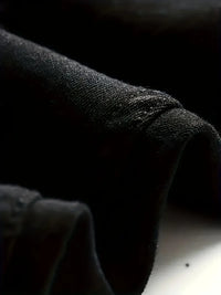 Men's Slim-Fit Ripped Jeans - Stylish Black Distressed Denim with Raw Hem, Comfortable & Versatile for All Seasons, Casual Stree - Buy online at  Vibe In Cart.