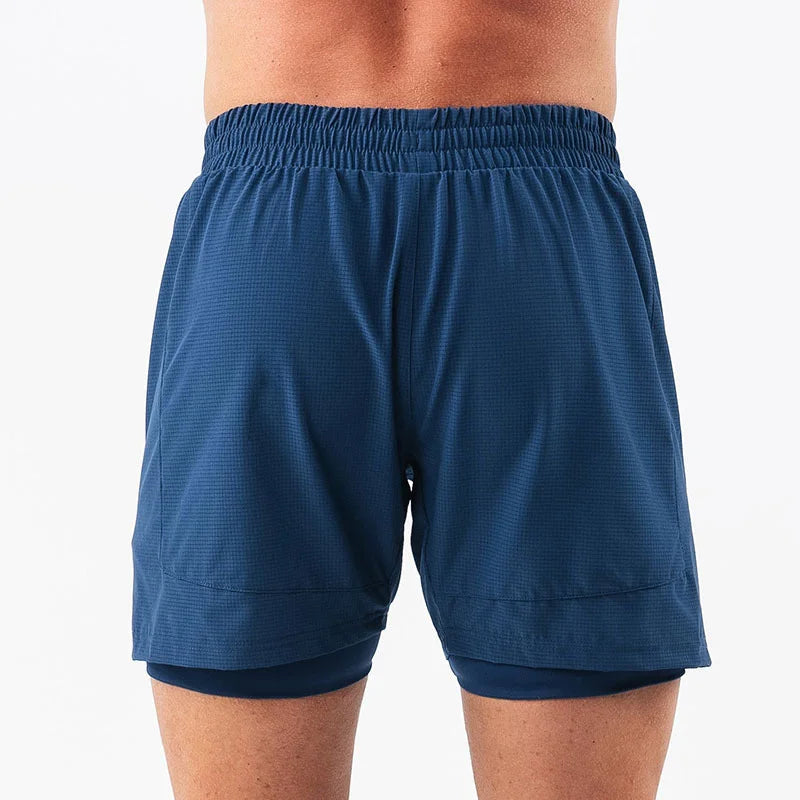 men's Fitness double-deck training Sports Shorts Summer 2 in 1 Quick Dry Gym Beach Pants Running Shorts Outdoor men Sweatpants - Buy online at  Vibe In Cart.