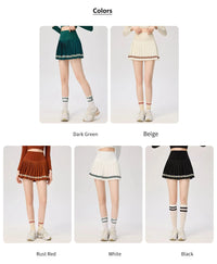 Women Long Sleeve Yoga Tennis Shirts Zipper Collar Workout Athletic Tops Ladies Slim Pleated Tennis Skirt Gym Short Skorts - Buy online at  Vibe In Cart.