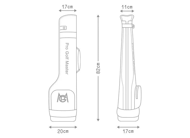 Golf Bag Half Section Lightweight Portable Waterproof Microfiber for 14 Clubs