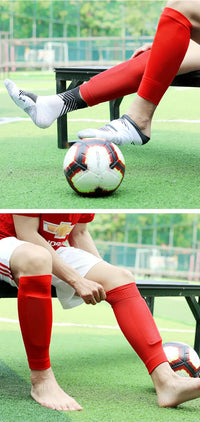 1 Pair Hight Elasticity Soccer Protective Socks Without Feet Kids Adults Shin Pads Guard For Football Sport Leg Support Sleeves - Buy online at  Vibe In Cart.