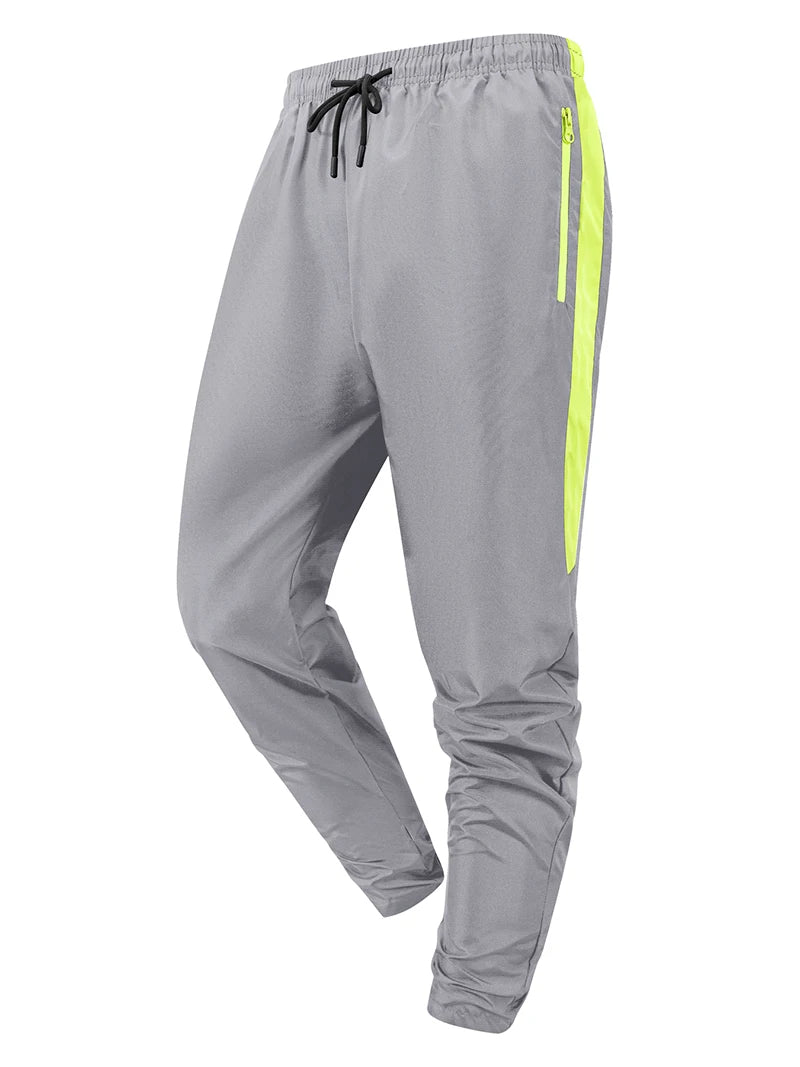 Men's Colorblock Patchwork Sports Pants with Zipper Side Pockets Spring Fall Breathable Quick Dry Hiking Running Trousers - Buy online at  Vibe In Cart.