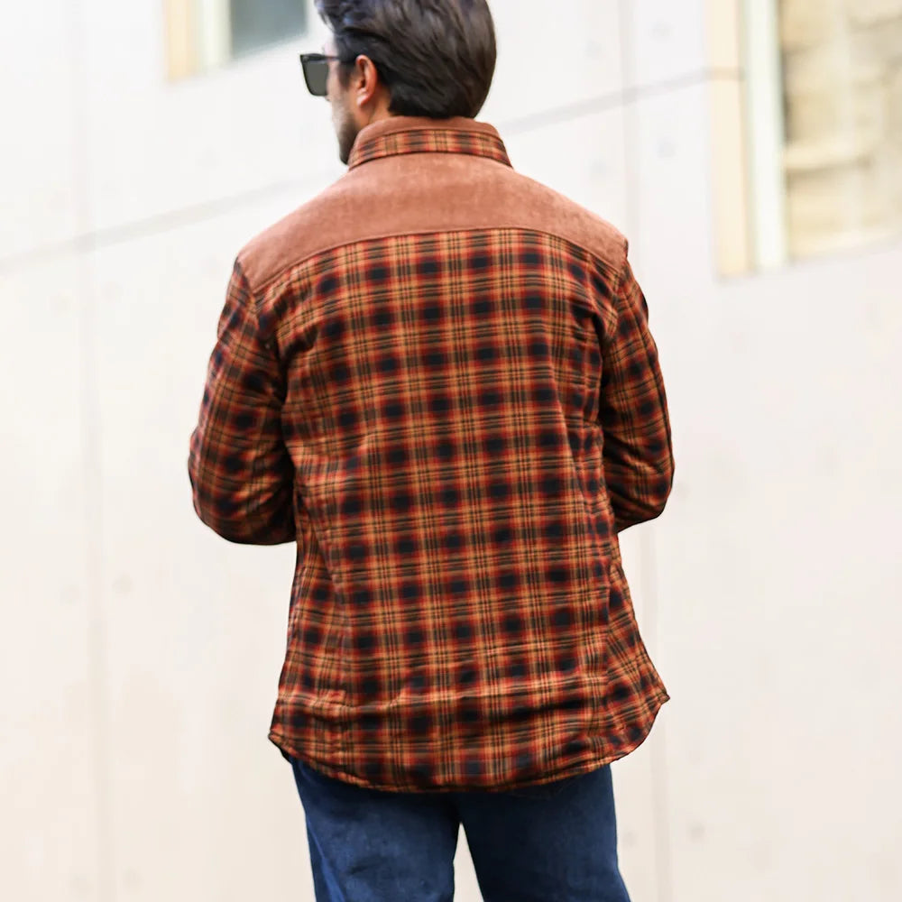 Men's Jackets Winter Windproof Warm Casual Bomber Coat Plaid Sherpa Lined Flannel Outdoor Classic Jacket Men US Size - Buy online at  Vibe In Cart.
