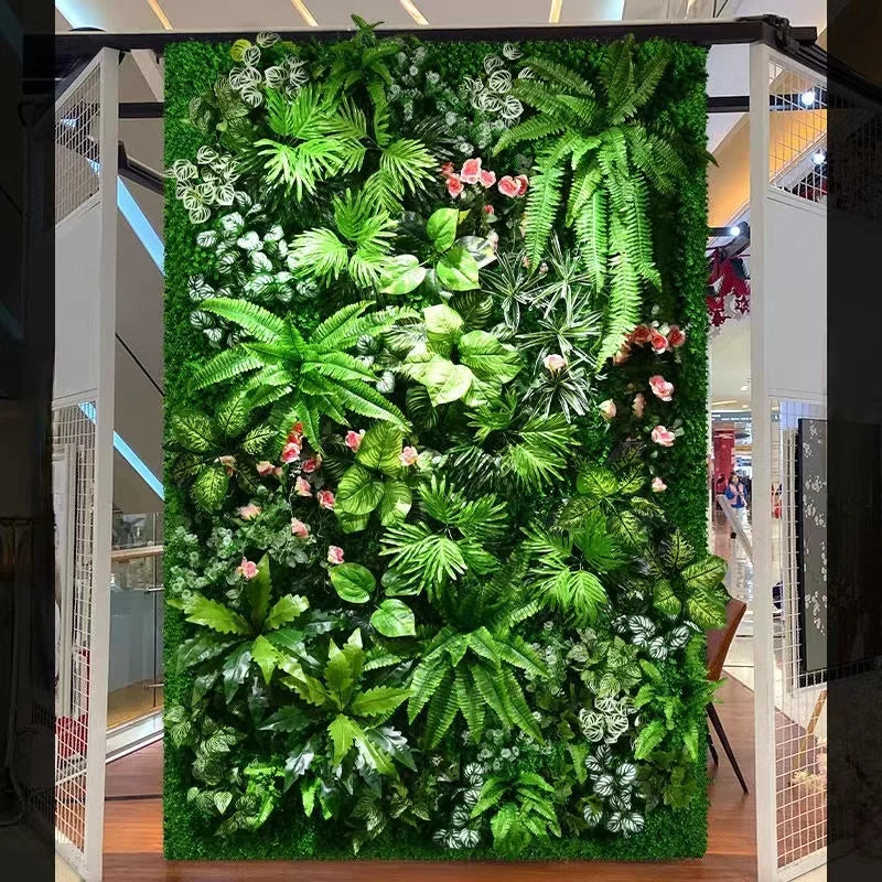 40X120CM Artificial Plant Wall Decoration Simulation Chlorophytum Comosum Grass Decoration Garden Fence Wedding Hotel Decoration - Buy online at  Vibe In Cart.