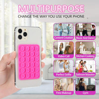 Universal Wall Phone Holder with Adhesive Suction and Anti-Slip Grip