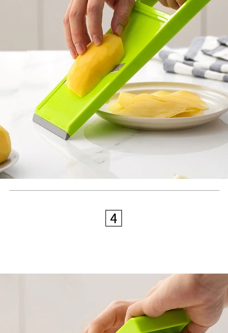 Multifunctionele Vegetable Cutter With Steel Blade Mandoline Slicer Potato Peeler Carrot Cheese Grater Kitchen Accessories Tools - Buy online at  Vibe In Cart.
