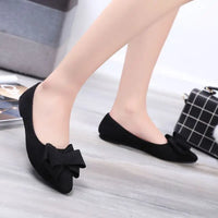 Women Fashion Green Bow Tie Flock Flat Shoes Zapatos De Mujer Lady Casual Black Office & Party Shoes Sapatos Femininas A99 - Buy online at  Vibe In Cart.