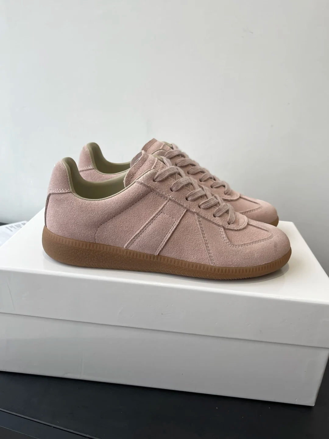 Men's White Lace-Up Genuine Leather Casual Shoes