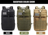 45L Man Tactical Backpacks Traveling Bags Outdoor 3P School Pack EDC Molle Pack For Trekking Hunting Bag camping equipment - Buy online at  Vibe In Cart.