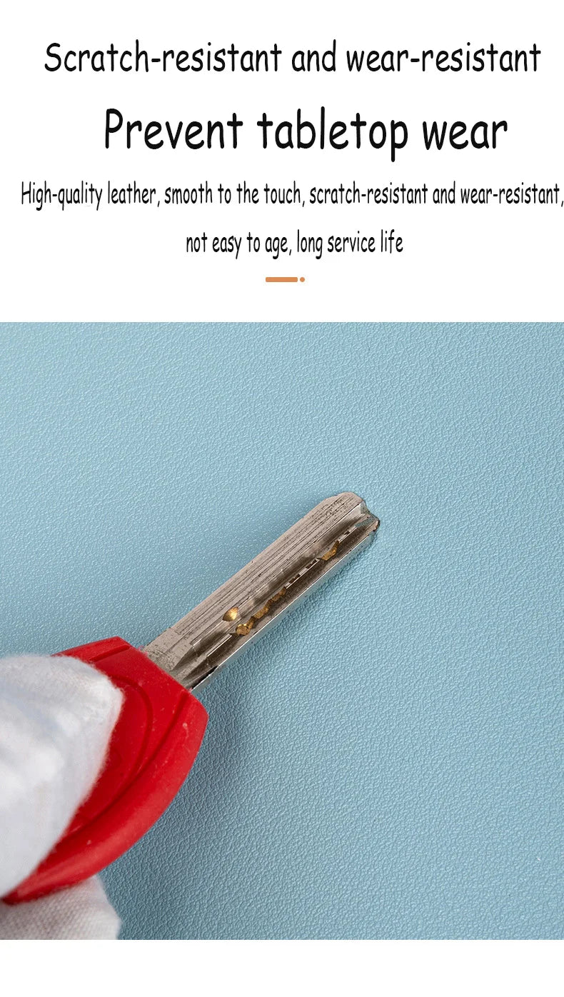 Gaming Mousepad Large White Leather Waterproof Non-Slip