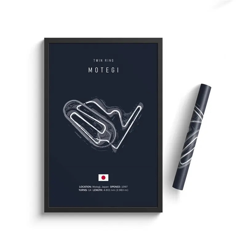 Unframed Imola And Monaco Race Track Canvas Poster