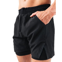 men's Fitness double-deck training Sports Shorts Summer 2 in 1 Quick Dry Gym Beach Pants Running Shorts Outdoor men Sweatpants - Buy online at  Vibe In Cart.