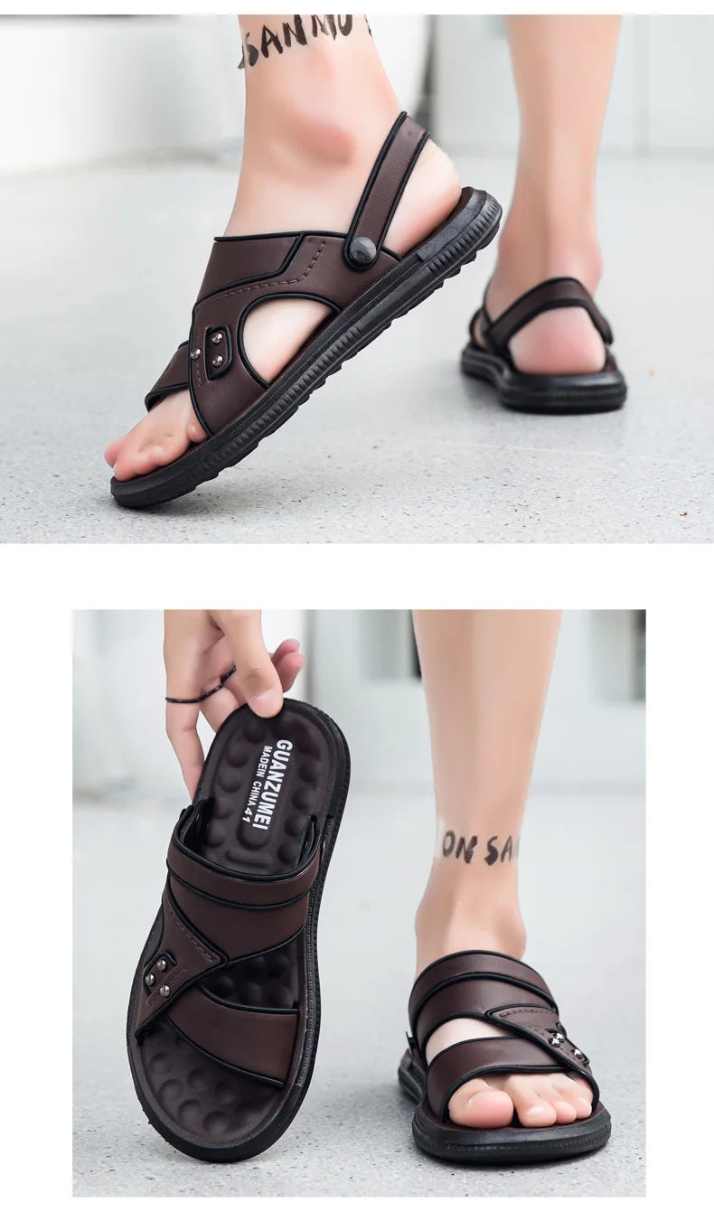 Summer Men Sandals Open Toe Flat Mens Casual Shoes Outdoor Walking Sandals for Men Beach Shoes sandalias hombre Men slippers - Buy online at  Vibe In Cart.